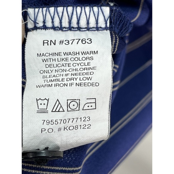 Grandslam Polo Shirt Size XL Blue Striped Logo Collar Buttons Men Golf Polo - Picture 8 of 8